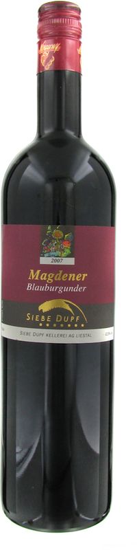 Flasche Magdener Blauburgunder AOC Siebe Dupf Kellerei von Siebe Dupf Kellerei