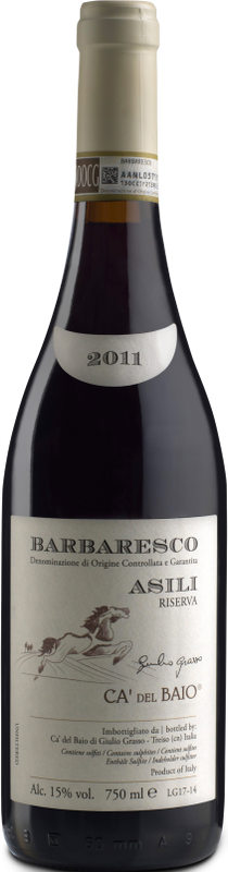 Bouteille de Barbaresco Asili Riserva DOCG Cà del Baio di Giulio Grasso de Cà del Baio di Giulio Grasso
