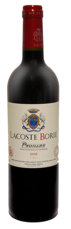 Bottiglia di Chateau Lacoste-Borie Pauillac AOC Château Grand-Puy-Lacoste di Château Grand-Puy-Lacoste