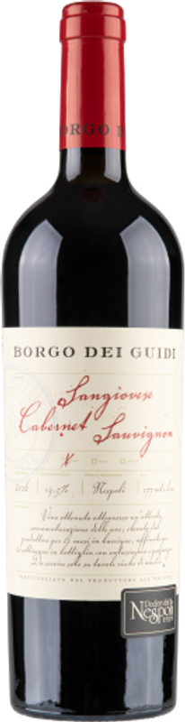 Flasche Borgo dei Guidi Sangiovese Cabernet Sauvignon Rubicone IGT Poderi dal Nespoli von Poderi dal Nespoli