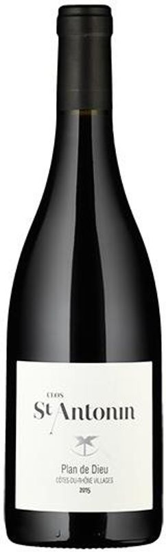 Bottiglia di Côtes du Rhône Village AOC Plan de Dieu Rouge Clos St. Antonin di Clos St. Antonin