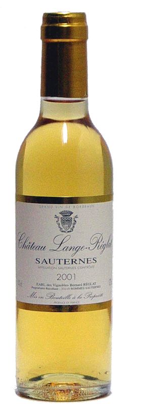 Bottiglia di Chateau Lange-Reglat Sauternes AC Château Lange-Réglat di Château Lange-Réglat