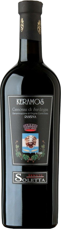 Bottiglia di Keramos Cannonau di Sardegna Riserva Soletta di Soletta