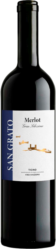 Flasche San Grato Merlot Gran Selezione Ticino DOC Cantina Amann von Cantina Amann