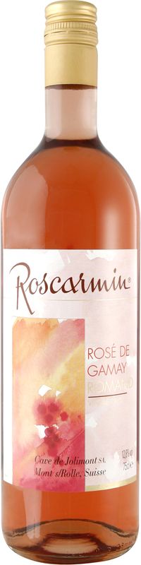Bottiglia di Roscarmin Gamay Romand rose vin de pays Cave de Jolimont di Cave de Jolimont