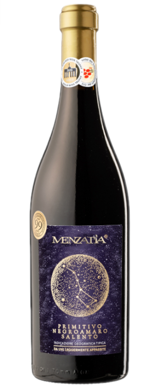 Flasche Primitivo Negroamaro IGT von Menzatia