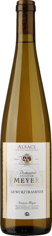 Bottle of Gewürztraminer Alsace AOC from Domaine Eugène Meyer