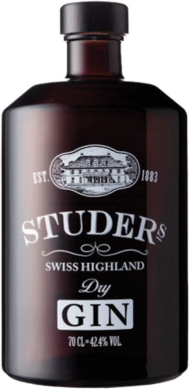 Flasche Studer's Swiss Highland Dry Gin von Distillery Studer & Co