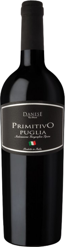 Bottle of Primitivo IGT Puglia black label from Cantina Danese Srl