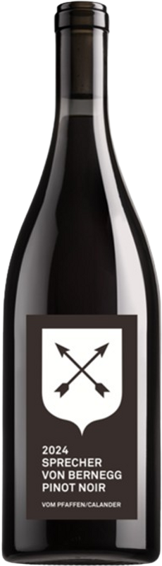 Flasche Pinot Noir vom Pfaffen Calander AOC  von Sprecher von Bernegg - Jan Luzi