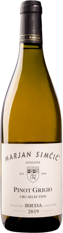 Bottiglia di Pinot Grigio Cru Selection di Marjan Simcic