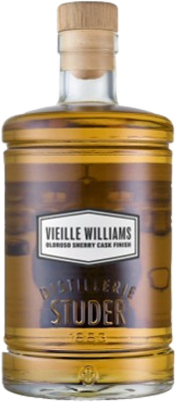 Flasche Vieille Williams Oloroso Sherry Cask Finish  von Distillery Studer & Co