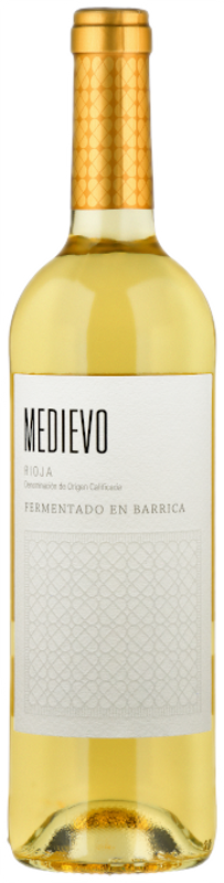 Bottiglia di Rioja Medievo blanco fermentado en barrica Rioja DOCa Bodegas Del Medievo di Bodegas Del Medievo