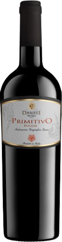 Bottle of Primitivo IGT Puglia white label from Cantina Danese Srl