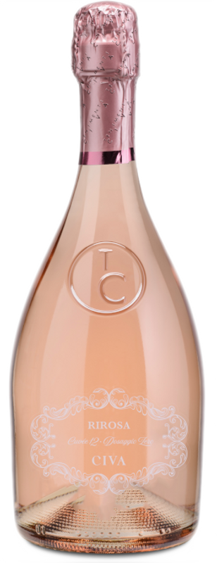 Flasche RIROSA Cuvée 12 Dosaggio Zero Spumante Rosato  von Tenimenti Civa