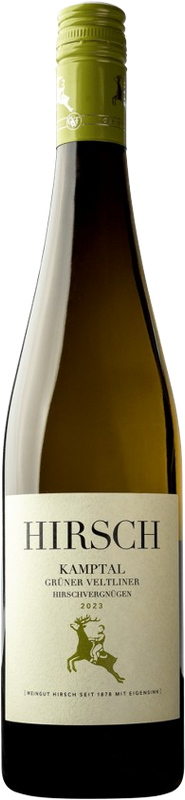 Bottiglia di Hirschvergnügen Grüner Veltliner Kamptal DAC  di Weingut Hirsch