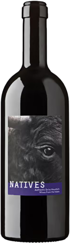 Flasche Natives Moody Blue Valais AOC von Benoît Dorsaz